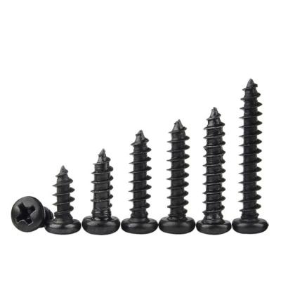 China Black Zinc Metal Pan Head Self-Tapping Screws DIN7981 for Healthcare Applications for sale