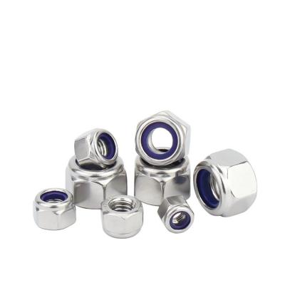 China SS304 SS316 roestvrij staal Hex Nylon Lock Nut Messing materiaal M3 M4 M5 M6 M8 M10 DIN982 DIN985 Te koop