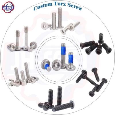 China T5 T6 T8 T20 T25 Torx Screws for Custom CNC Stainless Steel Flat Mushroom Pan Head Cap for sale