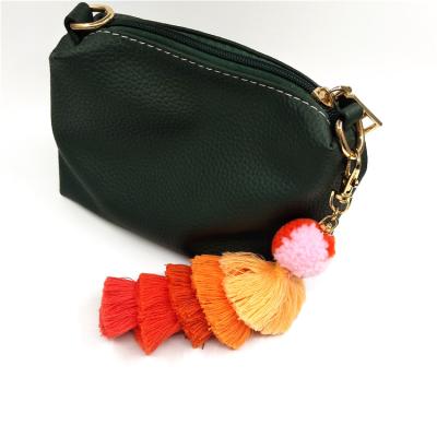 China 100% Mobile Phone Cotton Tassel Decorative Tassel Key Chain for Clutch Bag and Pompom Tassel in Cotton for sale