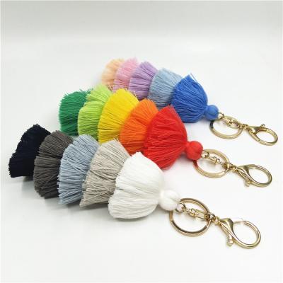 China 100% cotton handmade tassel chain for bag, main tassel cup chain for handbag for sale