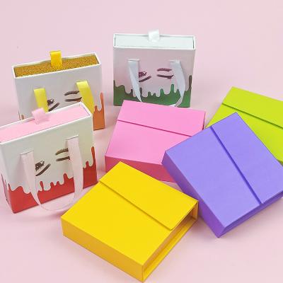 China Newest Wholesale Gift Square Private Label Mink Lash Box PVC Eyelashes Custom PVC Eyelash Case with Rope for sale