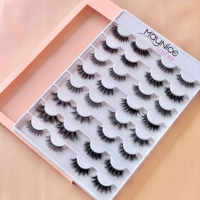 China Free Package Feather Lashes 3d Eyelashes Wholesale 18mm Eyelashes Seller 5D Paper Lash Book 25mm 16 Pairs Set for sale