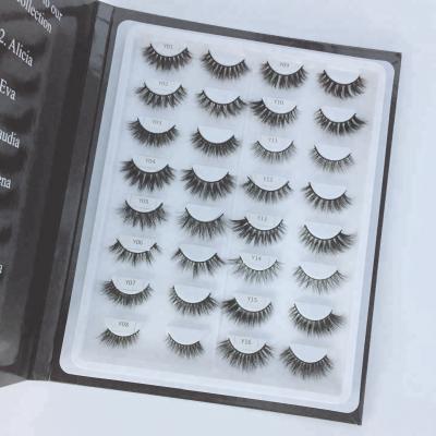 China Wholesale Custom Private Label 16Pairs of Pen Packaging Lash Package Stamp Logo 3D Mink Eyelash Book for sale