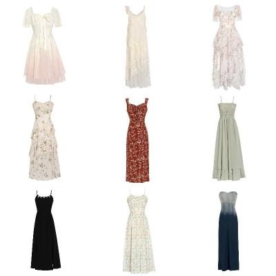 China New Style Wholesale Anti-static Elegant Clothing Fashion Chiffon Casual Floral Dress Women for sale