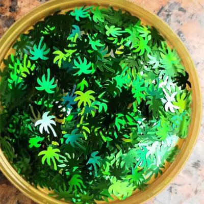 China Luxury Wholesale Bulky Coconut Tree Shapes Glitter Glitter Body Face Body Craft Glitter High Quality Green Volume for sale