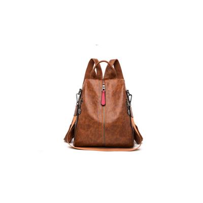 China Women Casual Anti Theft Stroll Lady Daily Feminine Travel Back Bag Packback Mochilas Vintage High Quality Durable Soft Leather Anti Theft for sale