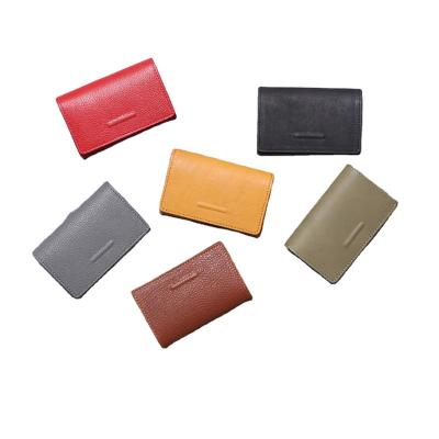 China Vintage PU Women Leather Wallets Clips Credit Card Holder For Real Leather Credit Cards Case Holder Custom Card Holder for sale