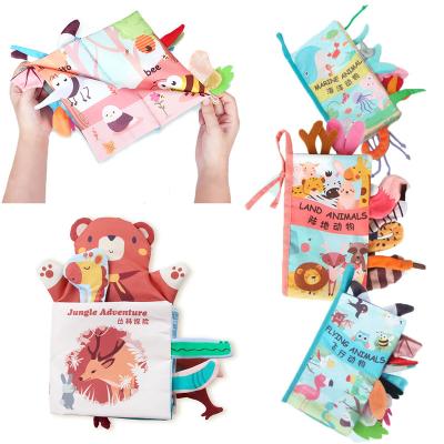 China Intelligence Developing Cloth Book Kids First Educational Cloth Tail Books Soft Quiet Story Books Other Educational Toys Colth Animal Books Bebecocoon for sale