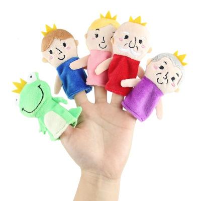 China Hot Selling Custom Intelligence Plush Developing Educational Finger Puppets Set With Story Cards for sale