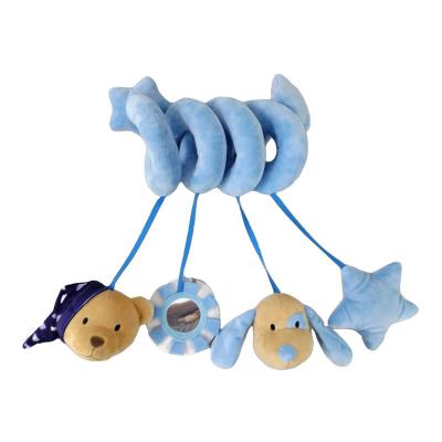 China Sleep Bear 0+ Set Hanging Animal Bear Crib Bell Bear Plush Crib Rattle for sale