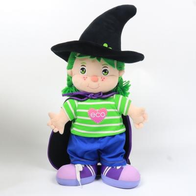 China Plush 21 Inch Kawaii Halloween Plush Witch Doll Stuffed Plush Custom Toy for sale