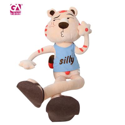 China Tiger Plush Toys Fashion Factory Wholesale High Quality Long Legs Cartoon Long Plush Hands Customized for sale