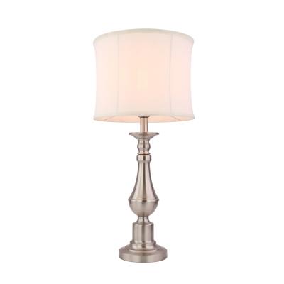 China Post-Modern Antique Fancy Body Metal Fabric Metal Table Lamp Side Bed Table Shade Chinese Verified Factory for sale