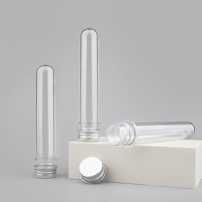 China Hot Selling Household Products PET 40ml Test Tube Bottle Data Cable Tube Plastic Data Line Tube With Aluminum Screw Cap for sale