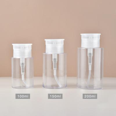 China HOT 100ml 150ml 200ml Household Press Products Clear Liquid Pump Dispenser Bottle Cosmetic Toner Bottle for sale