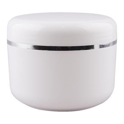 China Eco-friendly Wholesale Empty Nail Polish Powder Round Skin Care Cream Cosmetic Packaging PP Plastic Jar With Lid for sale