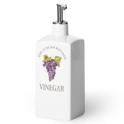 China Freshness Preservation Bulk Manufactured Porcelain Vinegar Bottle with New Decal - Versatile for Kitchen and Gift Shops for sale