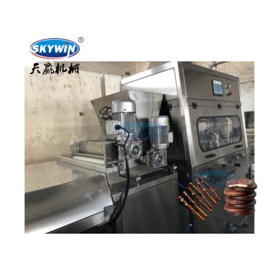 China Small Chocolate Snack Chocolate Enrobing Biscuit Production Line Chocolate Coating Machine for sale