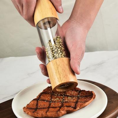 China Manual Stainless Steel Sea Salt Pepper Grinder Household Pepper Grinder Bottle Seasoning Grinder for sale