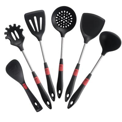 China Wholesale Viable 6 Pieces Nonstick Kitchen Cooking Tools Utensils Set Instruments Kitchen Accessories Plastic Cookware Set for sale