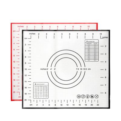 China Amazon Hot Sale Non Slip Disposable Model Custom Silicone Baking Mat Fiberglass Dough Dough Kneading Pad for sale