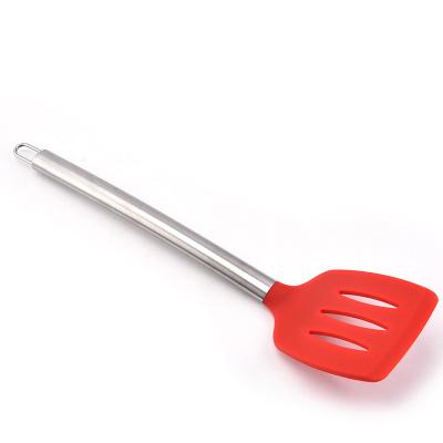 China Viable Viable Accessories Jinhai Stocked Silicone Kitchen Utensils Turner With Stainless Steel Handle Silicone Kitchen Turner for sale