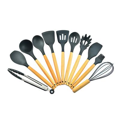 China 11 Piece Silicone Utensil Set Viable Custom Color Silicone Kitchen Utensil Food Grade Set Kitchen Accessories for sale