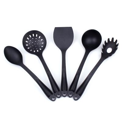 China Factory Sale Viable Nylon Kitchen Utensils Set 5pcs For Non Stick Black Pan Utensilios Cocina Cooking Tools Custom for sale