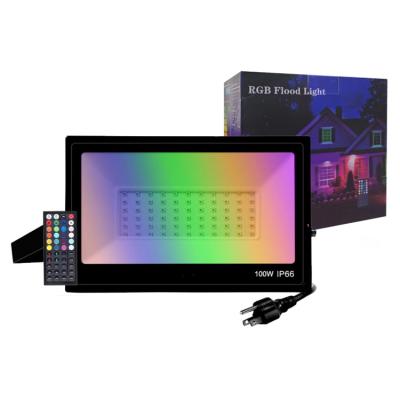 China RGB 44 Keys IR Controller Multi-Color Energy Saving Outdoor 100w LED Smart Remote Flood Light for sale