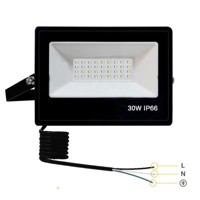 China Landscape Amazon Outdoor IP66 Waterproof 30W Aluminum White Color 2700K 6500K OEM LED Flood Light for sale