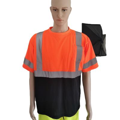 China Bird Eyes Fabric YG Safety Reflective T-shirt Short Sleeve ANSI Standard for sale