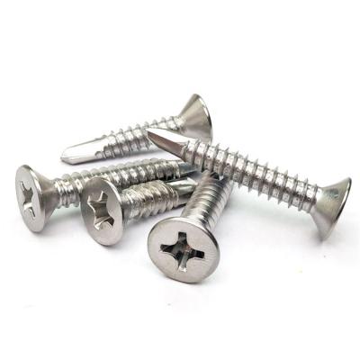 China DIN7504P Phillips Flat Head Stainless Steel Self Flat Drilling Screws OEM Stock Support for sale