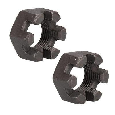 China DIN935 Heavy Industry Heavy Slotted Hex Castle Nuts Black Carbon Steel OEM Stock Support for sale