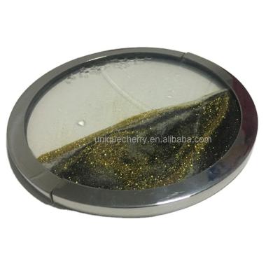 China Europe Movable Sand Image With Spinning Base Glass Crafts Sand Quicksand 3D Glass Painting Ornaments Desktop Sand Fall for sale