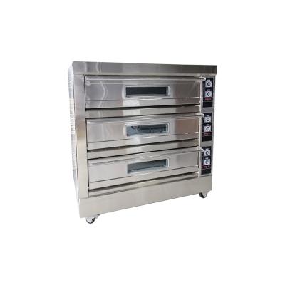 China Traditional Commercial 3 Deck Oven 6-Tray Gas and Electric Baking Ovens For Sale for sale