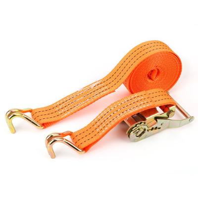 China Polyester Flat Hook Polyester Lashing Down Strap Ratchet Link For Square Tube Ladder Racks for sale