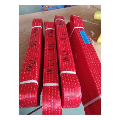 China Webbbing Sling Customized High Quality Polyester Duplex Webbing Spears Lifting Belt for sale