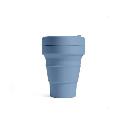 China Viable Silicone Free Collapsible Coffee Cup BPA Free Collapsible Camping Cup Silicone Coffee Mug With Lids for sale