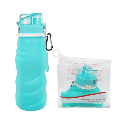 China Stocked Silicone Water Bottles Gift Collapsible Promotional Water Bottle Eco - Friendly for sale