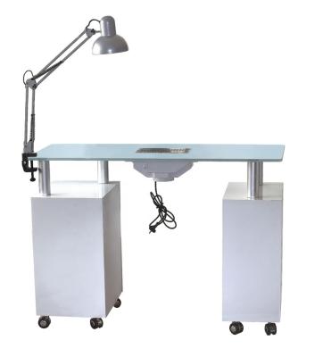 China Traditional Wood Top Manicure Tables Cheap Nail Tables With Vacuum for sale