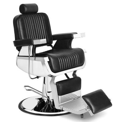 China Traditional With Footstool/White Styling Salon Chairs Wood/Metal Wood Barber Chair Salon Equipment Hair Salon Furniture Haircut for sale