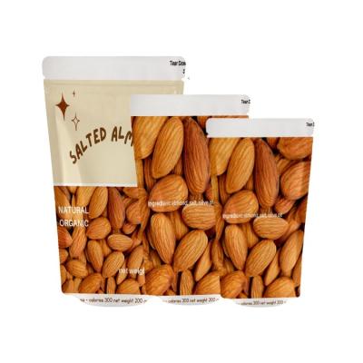 China Safety Biodegradable Dried Fruit Nuts Bags Snacks Spice Nut Packaging Zipper Bag Holder Resealable Zipper Bag Holder Up Pouch for sale