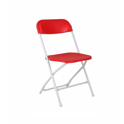 China Modern SGS Tested Steel Folding Chair With Plastic Back for sale