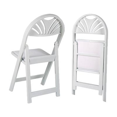 China Modern High Quality Padded Wedding And Plastic Resin Outdoor White Folding Chair For Parties for sale