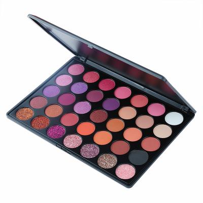 China Mineral Cosmetic Make Up Private Label 35 color Eyeshadow Palette Eye Shadow Makeup Palette for sale