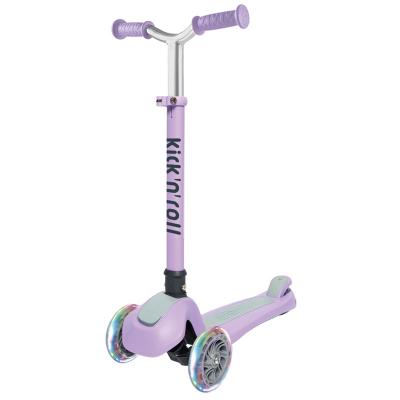 China Foldable PU Y-bar Kids Scooter Kids Scooter KICKNROLL with 4 Adjustable Sizes for sale