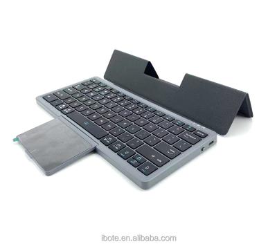 China Anti-ghosting 78 three-channel BT5.2 multi-function leather main keyboard case bracket with touchpad tablet charging wireless keyboard for sale