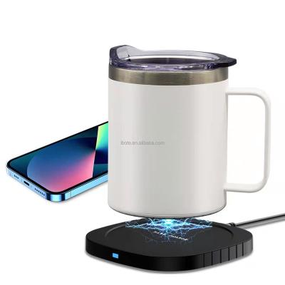 China 304 Stainless Steel Thermos Mug Wireless Heating Coffee Mug PORTABLE Business Gift Constant Temperature Thermos New for sale