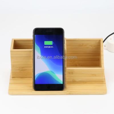 China PROFESSIONAL Office Multifunctional Bamboo Storage Box Pen Holder Business Card Storage Box Mobile Phone Holder Wireless Commercial Gift for sale